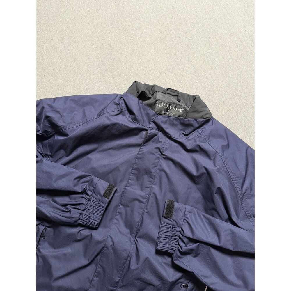 Footjoy Dryjoys Jacket Mens XL Blue Full Zip Long Sleeve Wind Rain Pullover